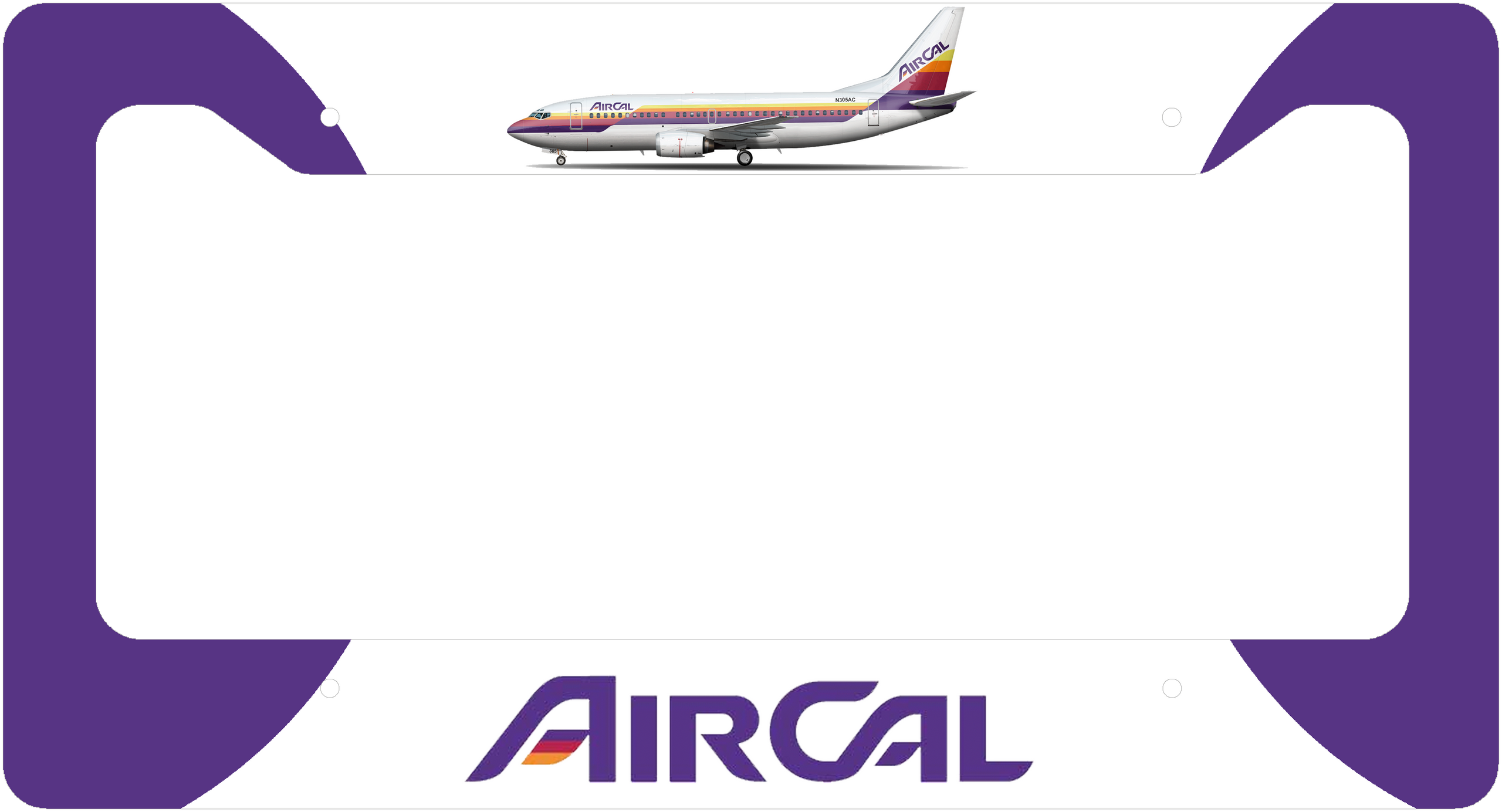 Aircal Livery - License Plate Thick Frame