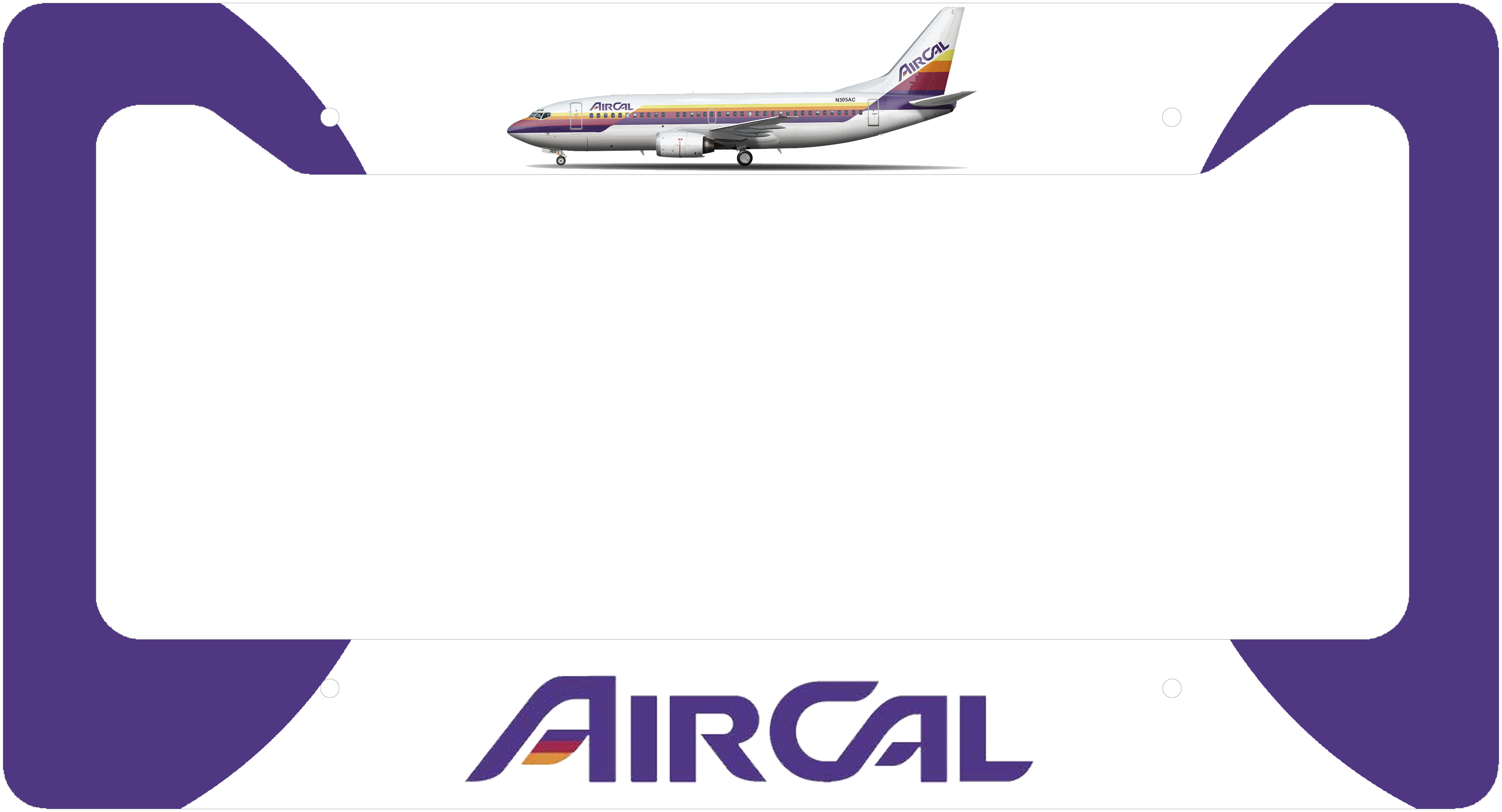 Aircal Livery - License Plate Thick Frame