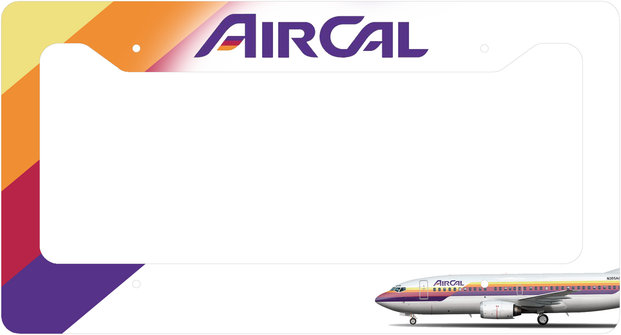 Aircal Colors - License Plate Thick Frame