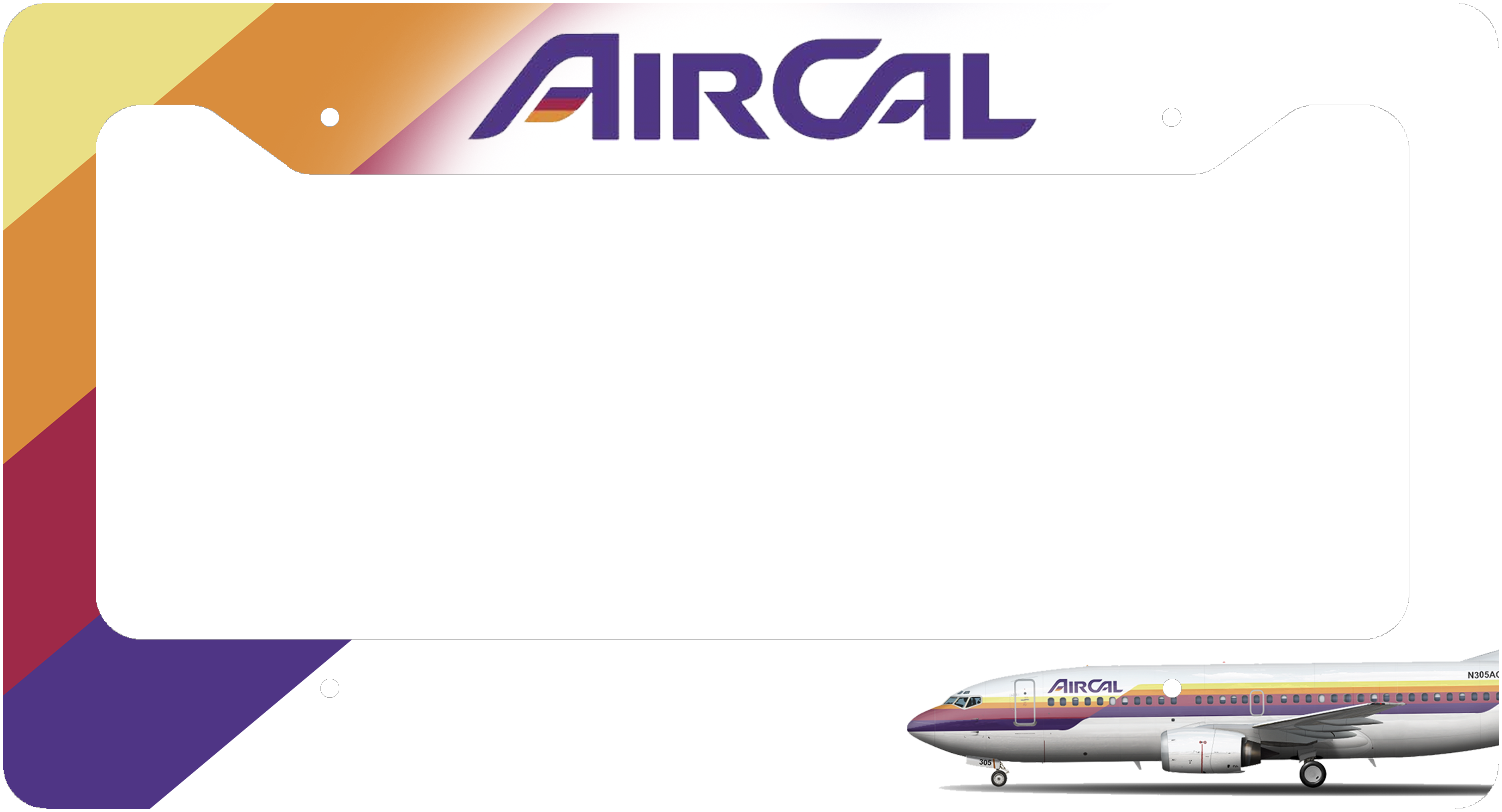 Aircal Colors - License Plate Thick Frame