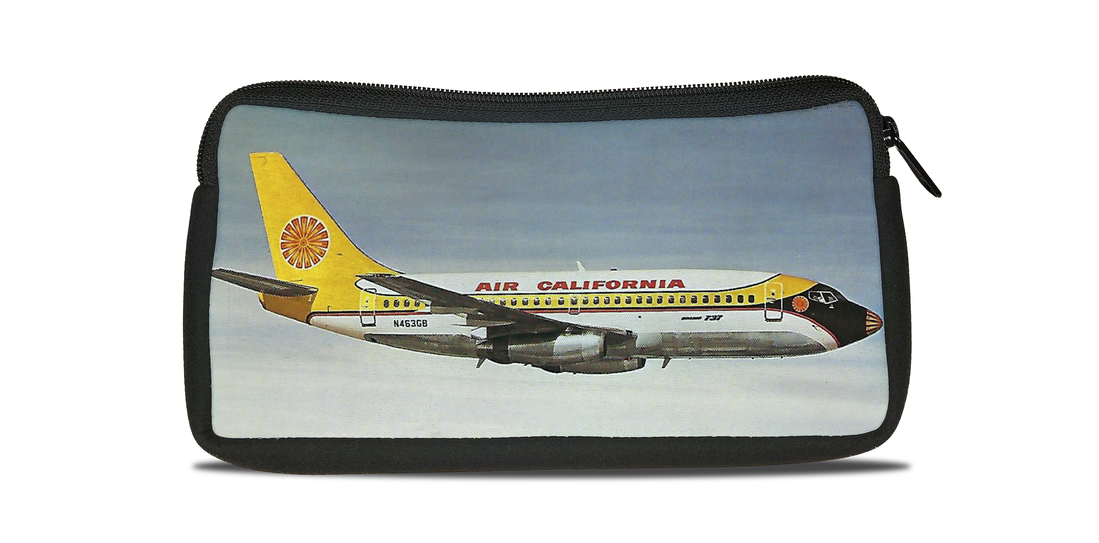 Air California Airplane Bag Sticker Travel Pouch