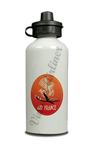 Air France 1950's Vintage Big Sticker Aluminum Water Bottle