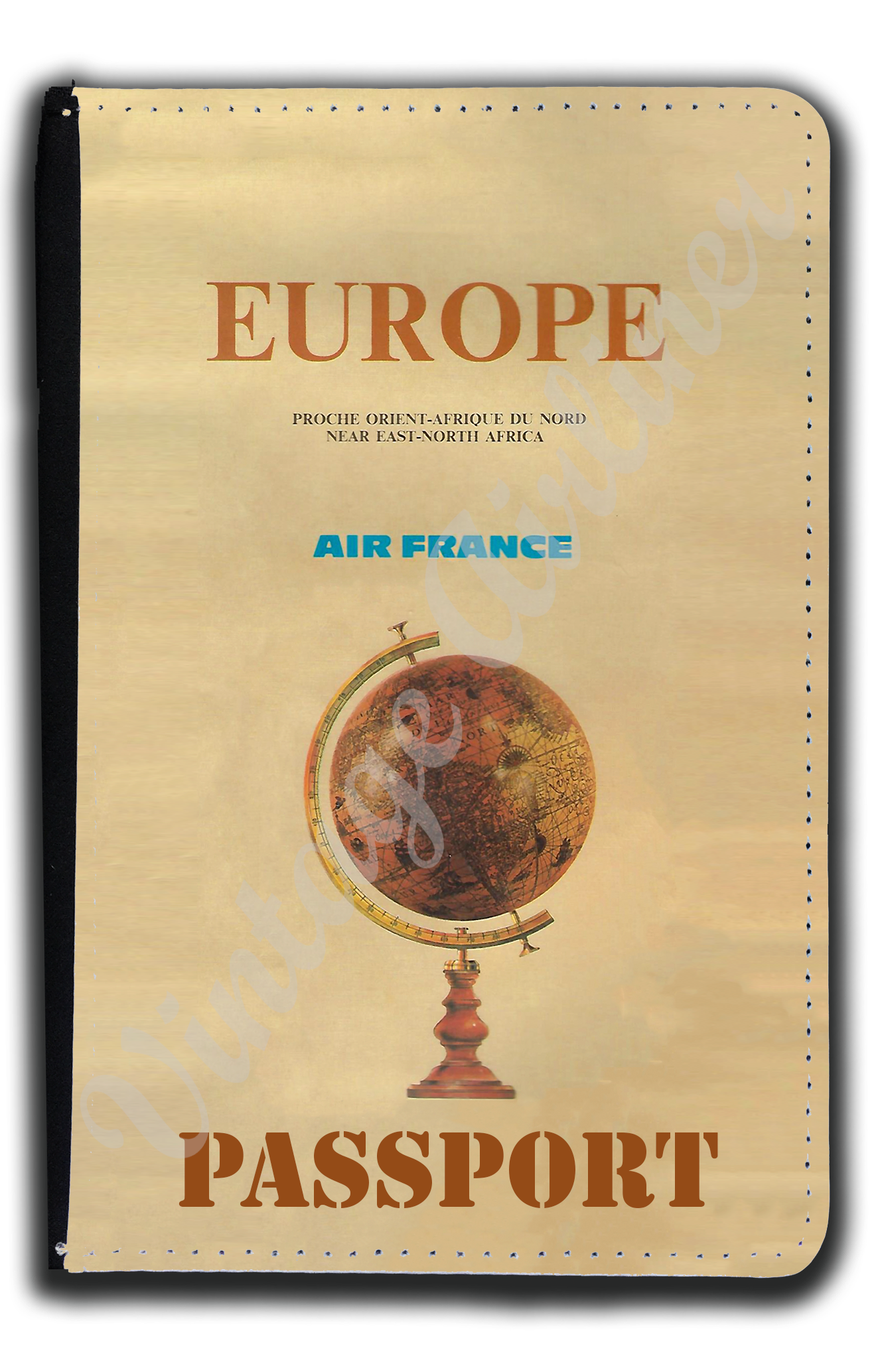 Air France Vintage Europe Brochure Passport Case