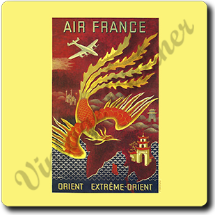 Air France Orient Cover Square Sandstone Coaster