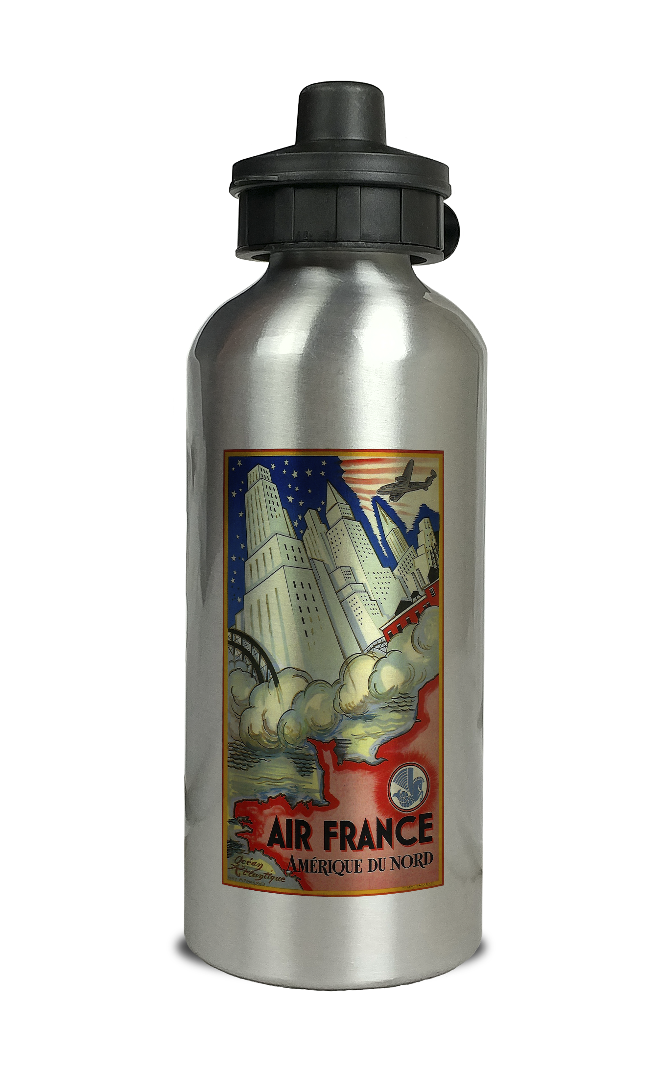 Air France Amérique du Nord Cover Aluminum Water Bottle