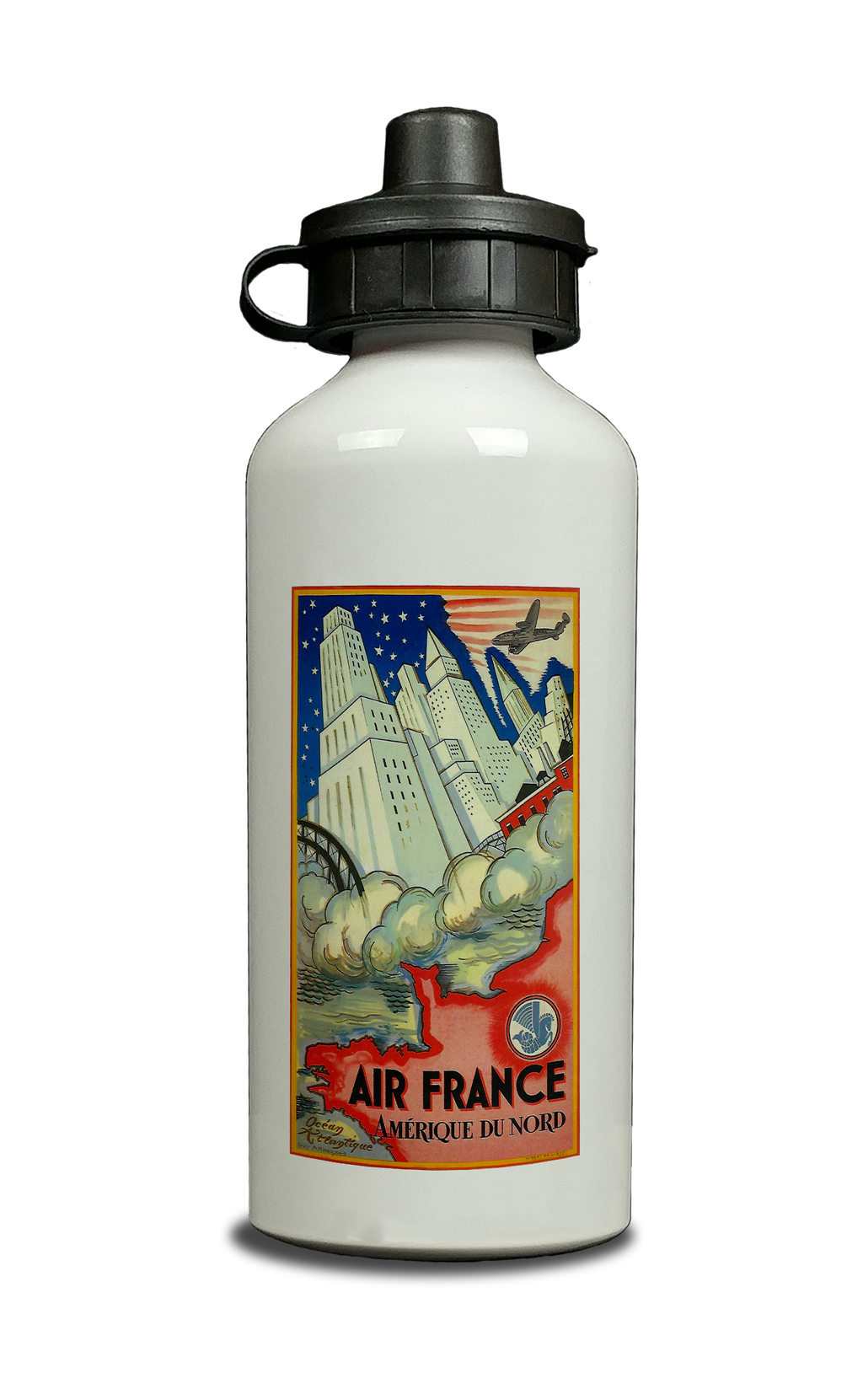 Air France Amérique du Nord Cover Aluminum Water Bottle
