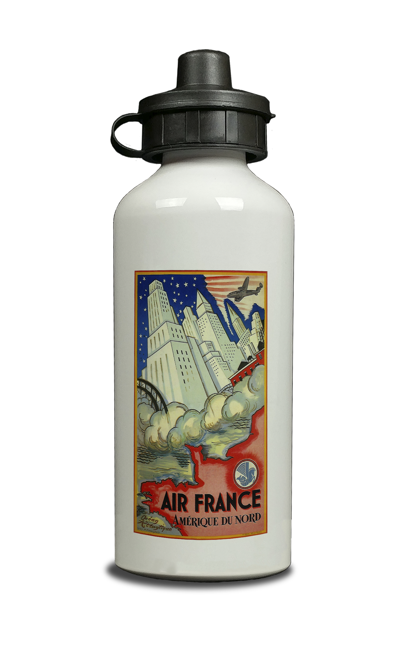 Air France Amérique du Nord Cover Aluminum Water Bottle