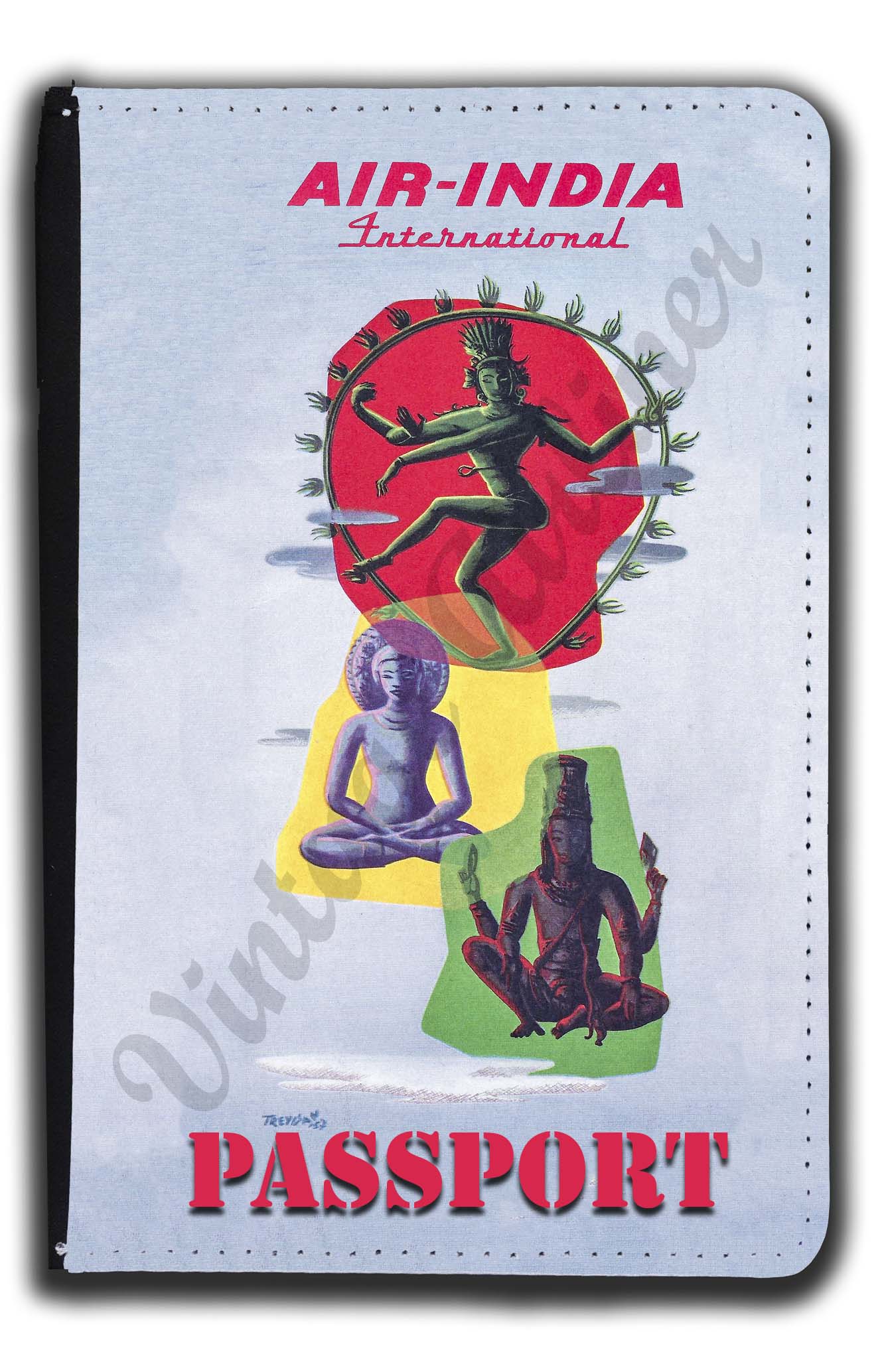 Air India Vintage Passport Case