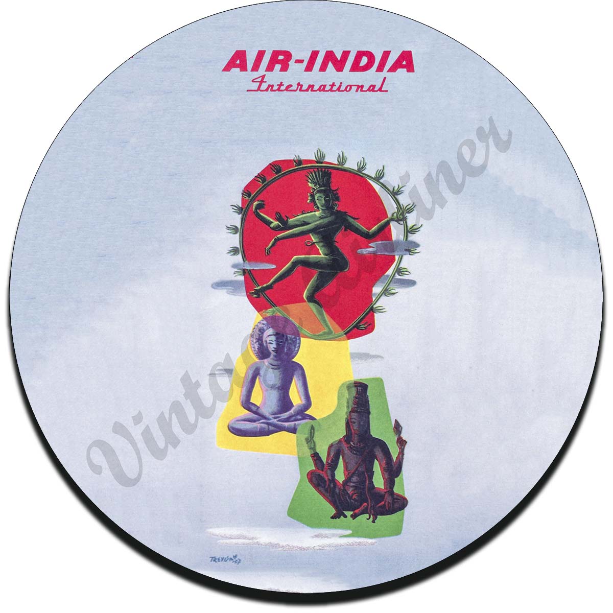 Air India Vintage Sandstone Coaster