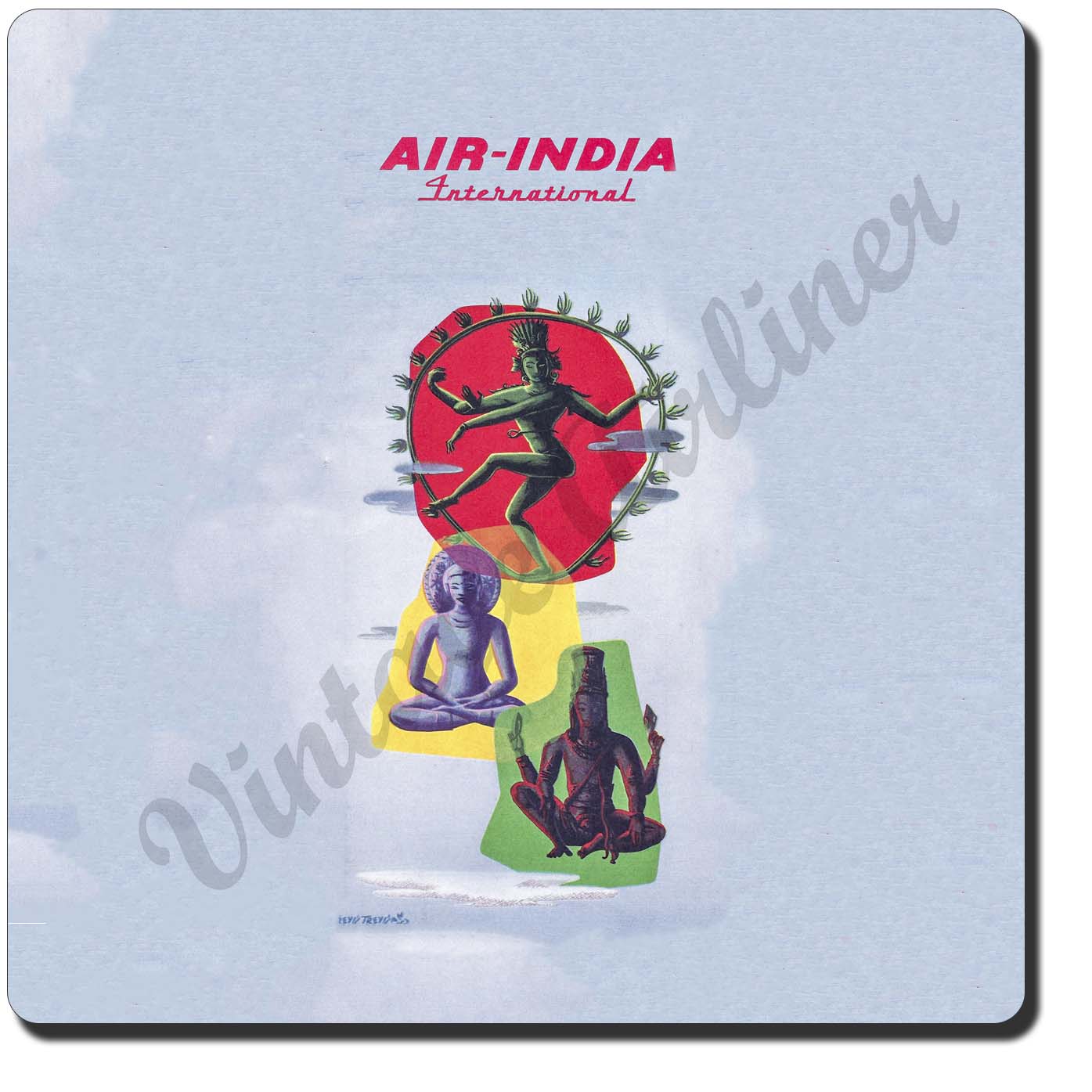 Air India Vintage Sandstone Coaster