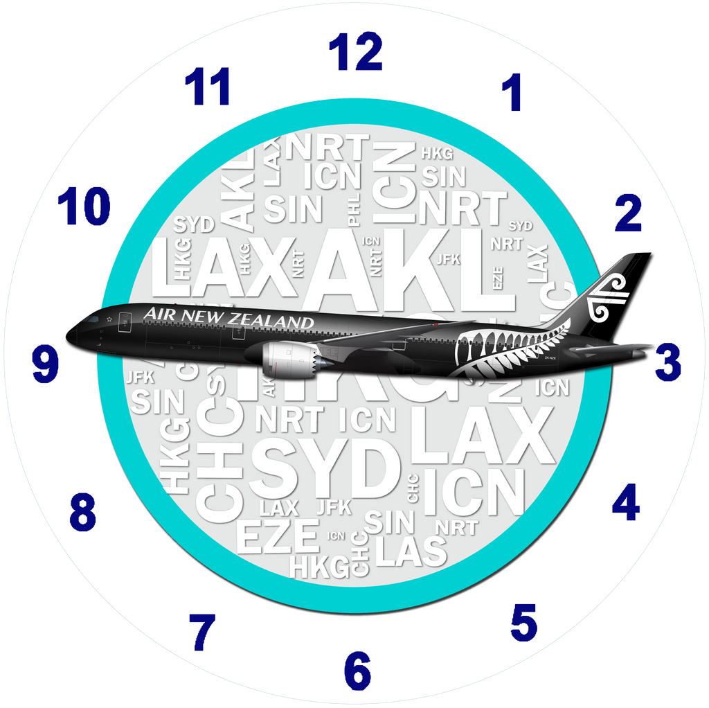 Air New Zealand 787 Wall Clock