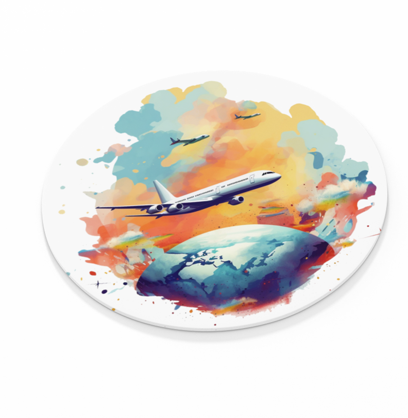 Water color -  Round Sandstone Coaster