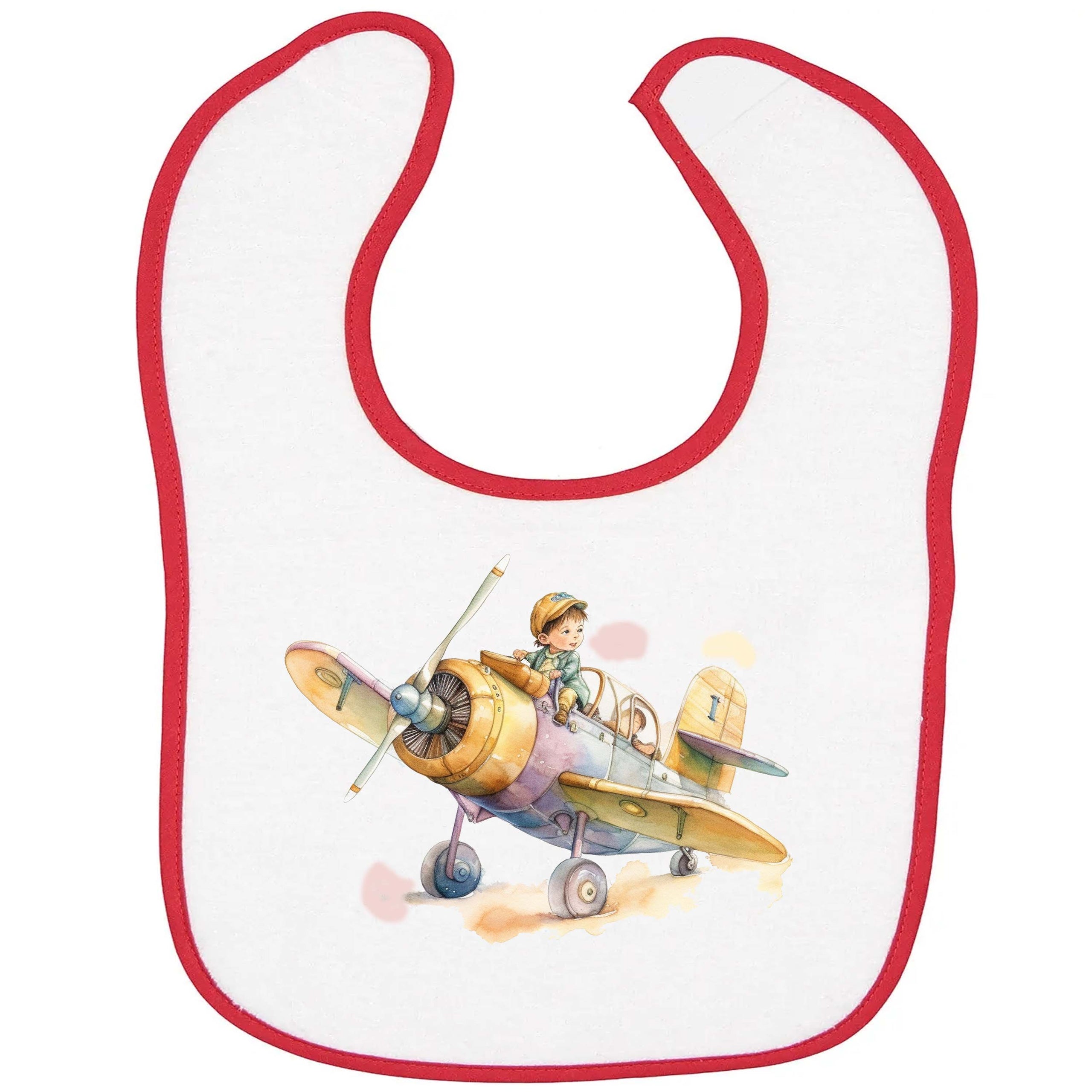 Airplane Toddlers First Flight Baby Bib