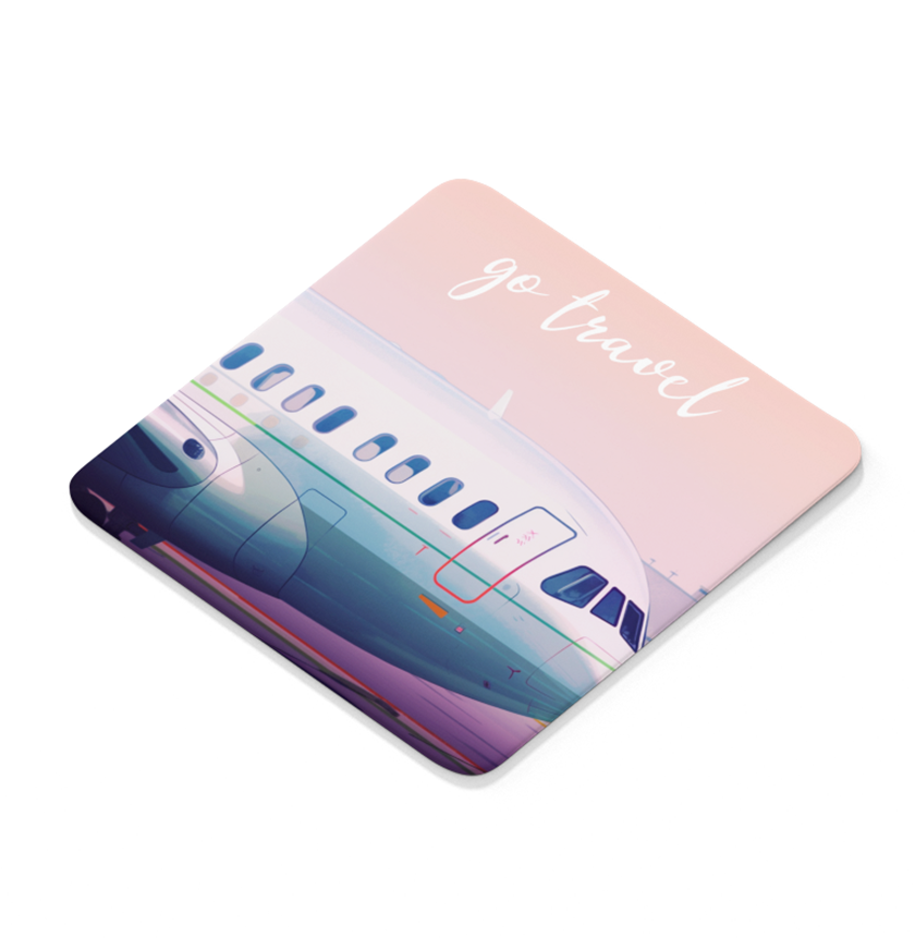 Go Travel - Square Sandstone Coaster
