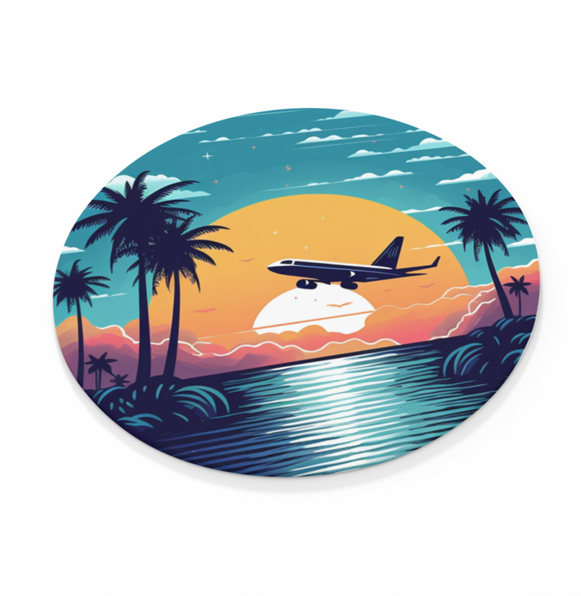 Paradise -  Round Sandstone Coaster