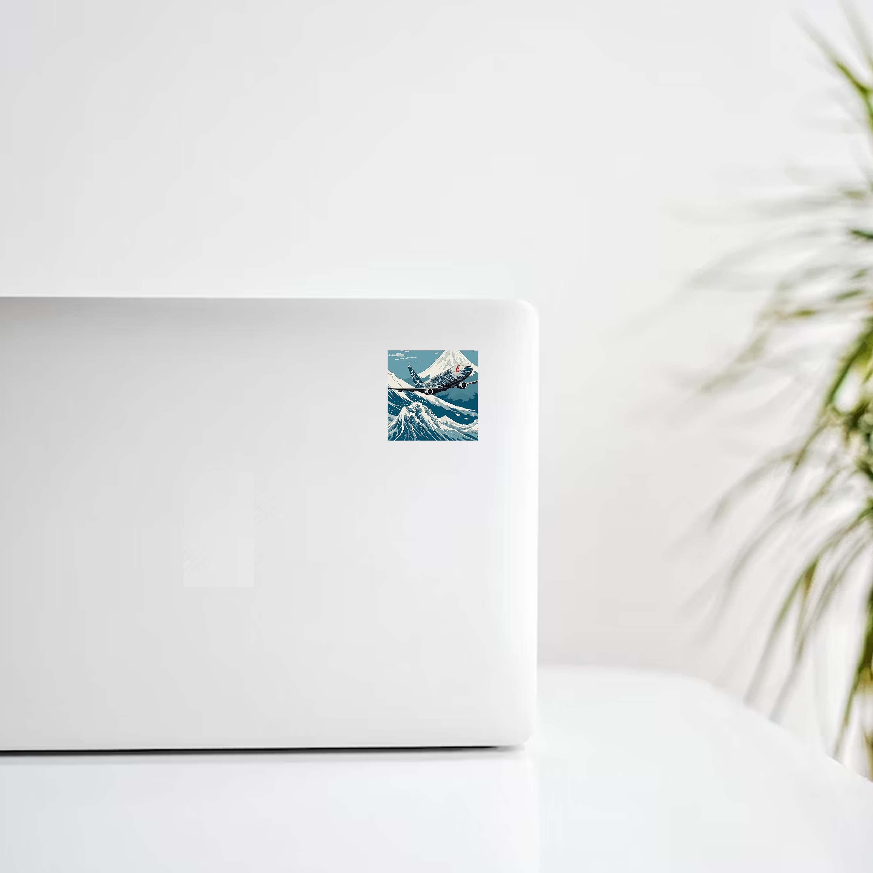Airplane Mountain Japan Style Design Decal Stickers