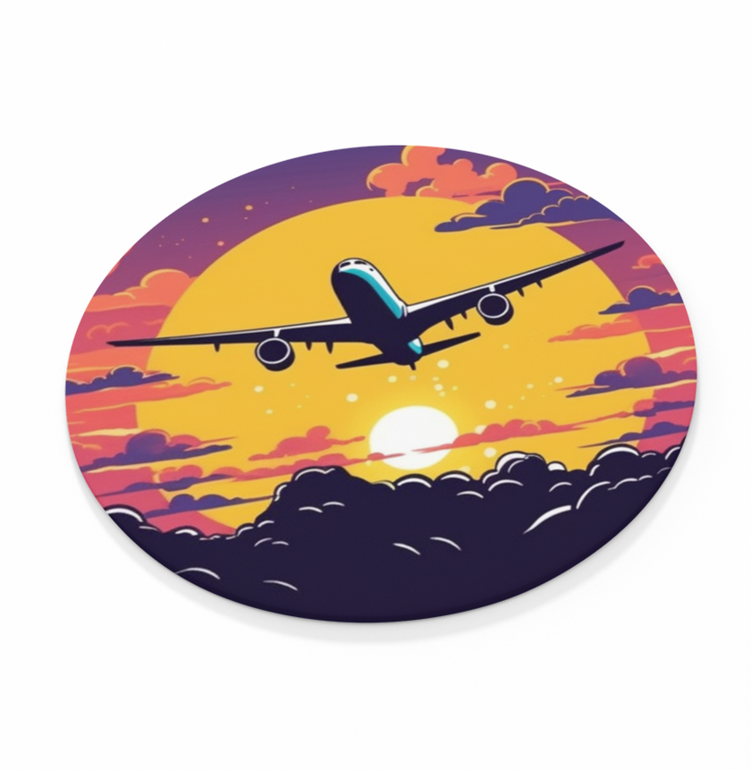 Sunset Flying -  Round Sandstone Coaster