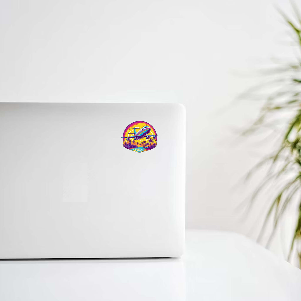Pop Art Airplane Design Decal Stickers