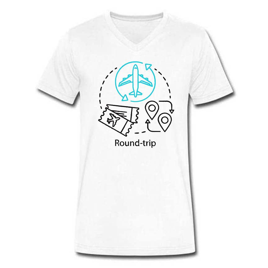 Round Trip V-Neck Lightweight Unisex T-shirt