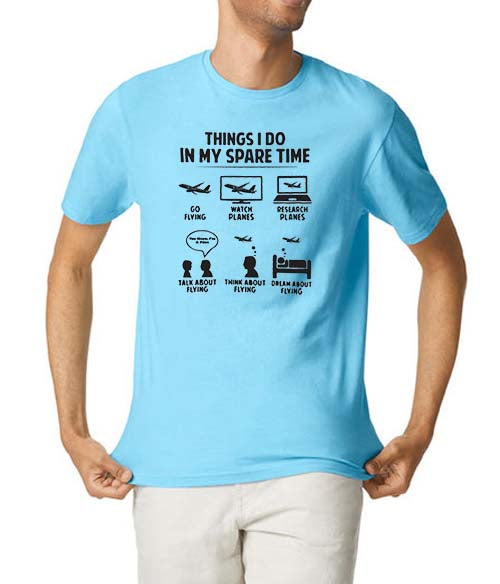 Things I Do In My Spare Time - Light Blue T-shirt