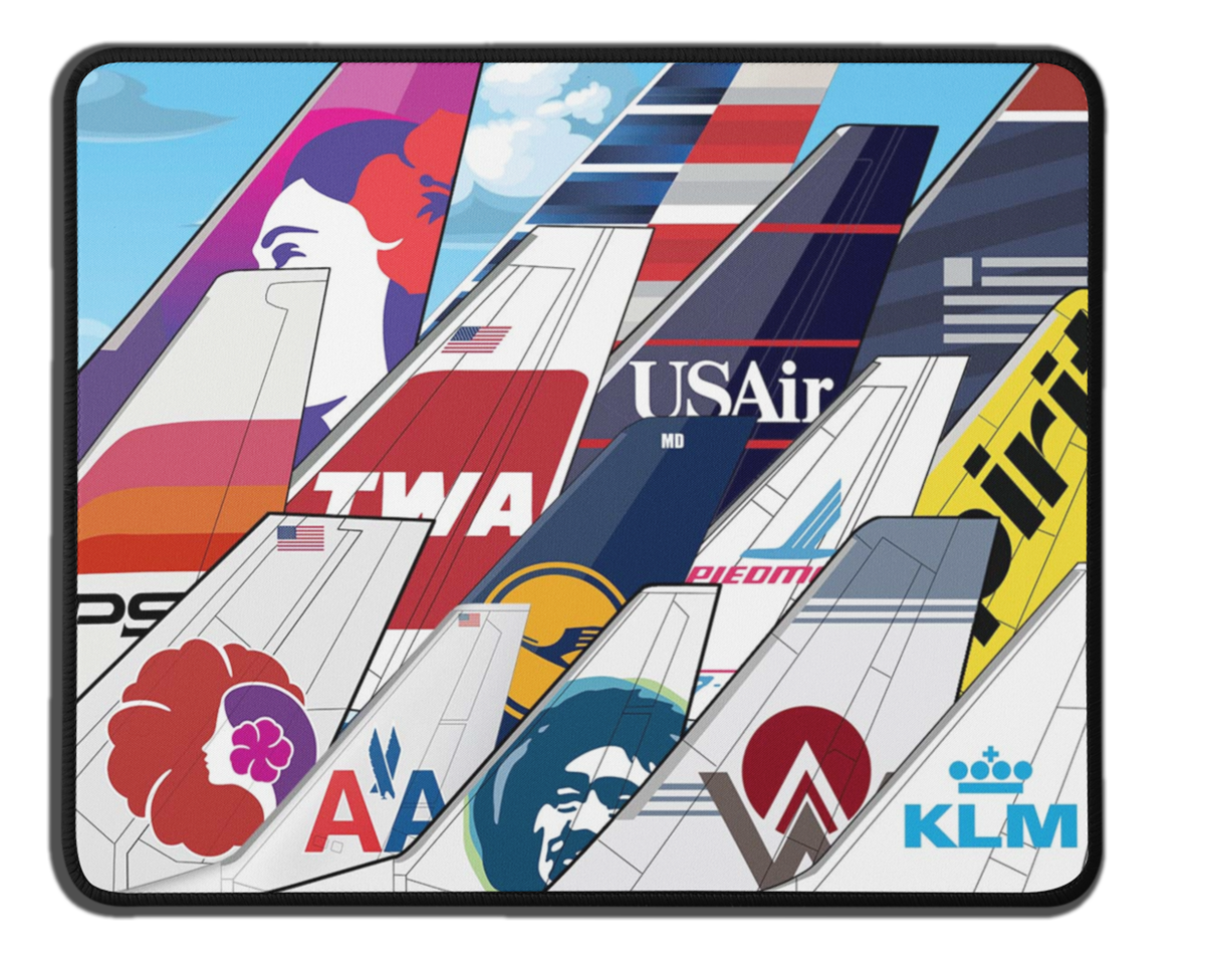 Airplane Livery Tail Collage Mousepad