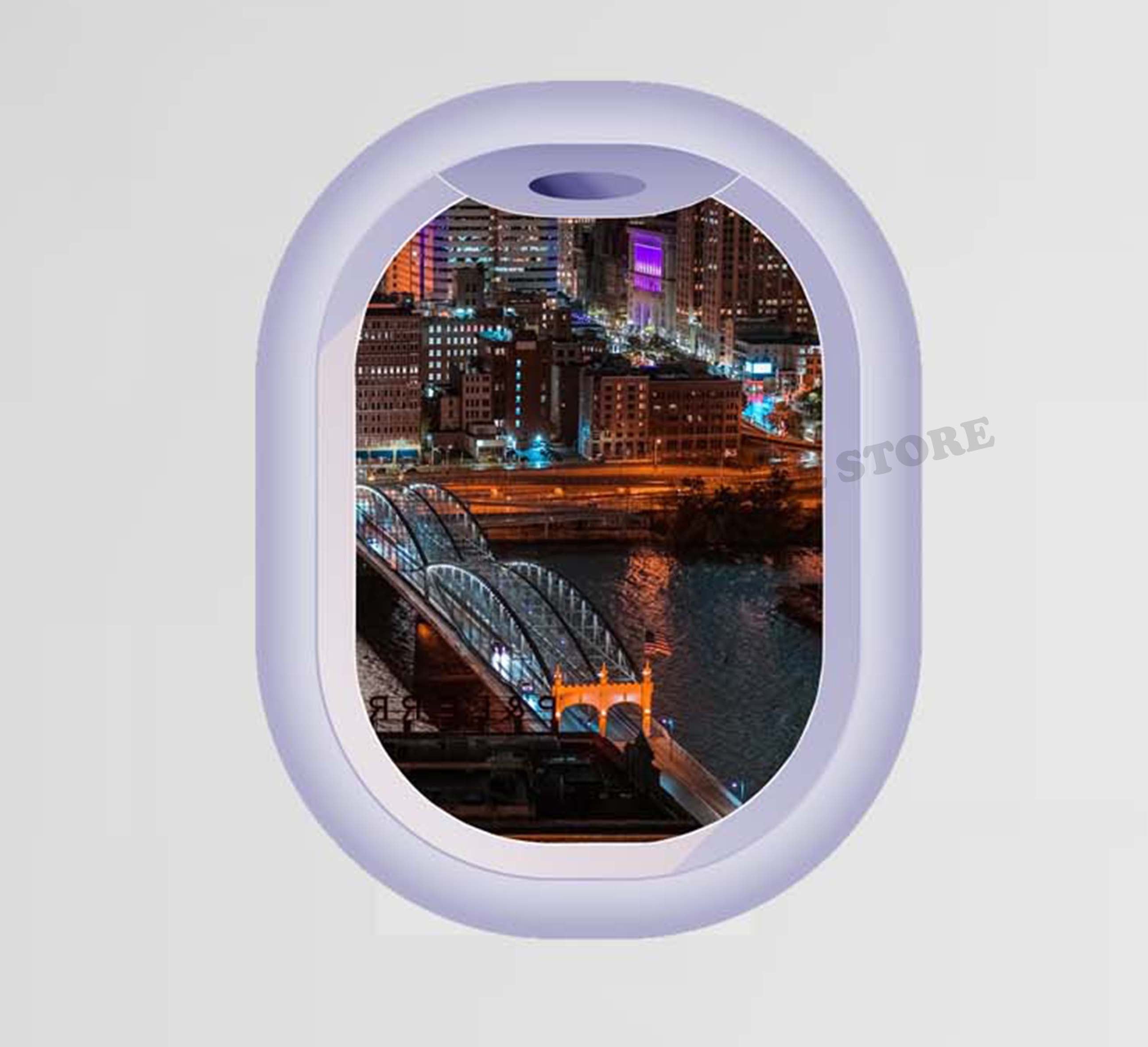 Porthole View Of Pittsburgh Decal Stickers