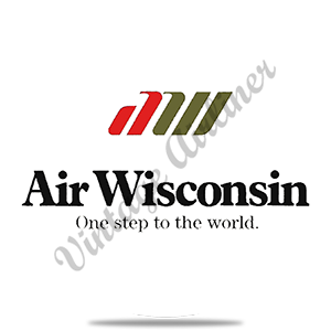 Air Wisconsin Logo Round Sandstone Coaster