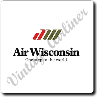Air Wisconsin Logo Square Sandstone Coaster
