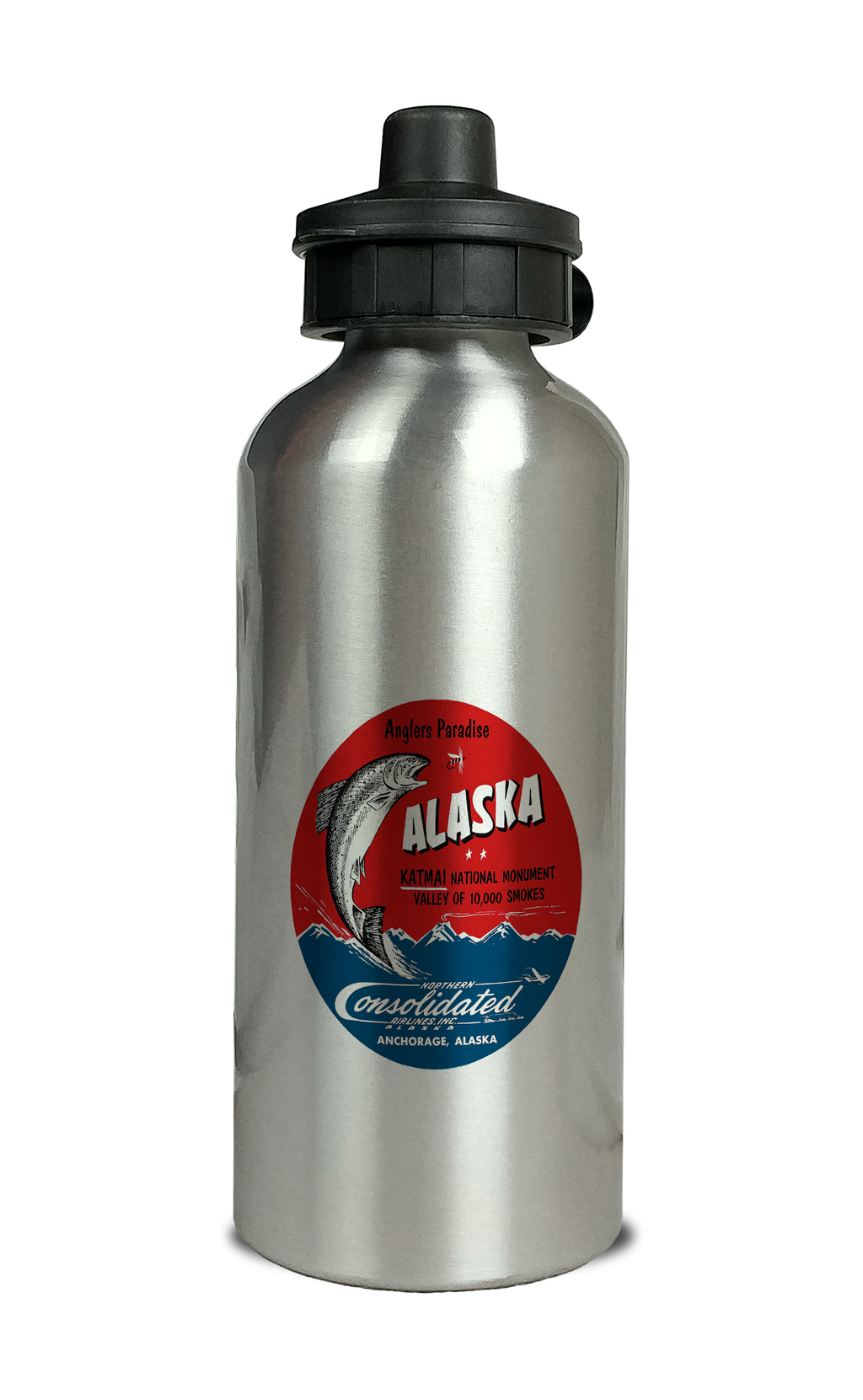 Northern Consolidated Airlines Vintage Bag Sticker Aluminum Water Bottle