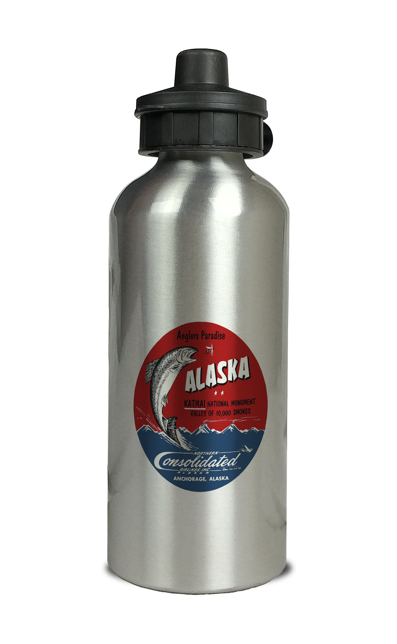 Northern Consolidated Airlines Vintage Bag Sticker Aluminum Water Bottle