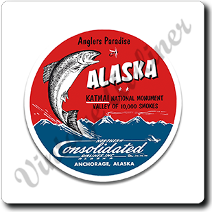 Northern Consolidated Airlines Vintage Square Sandstone Coaster