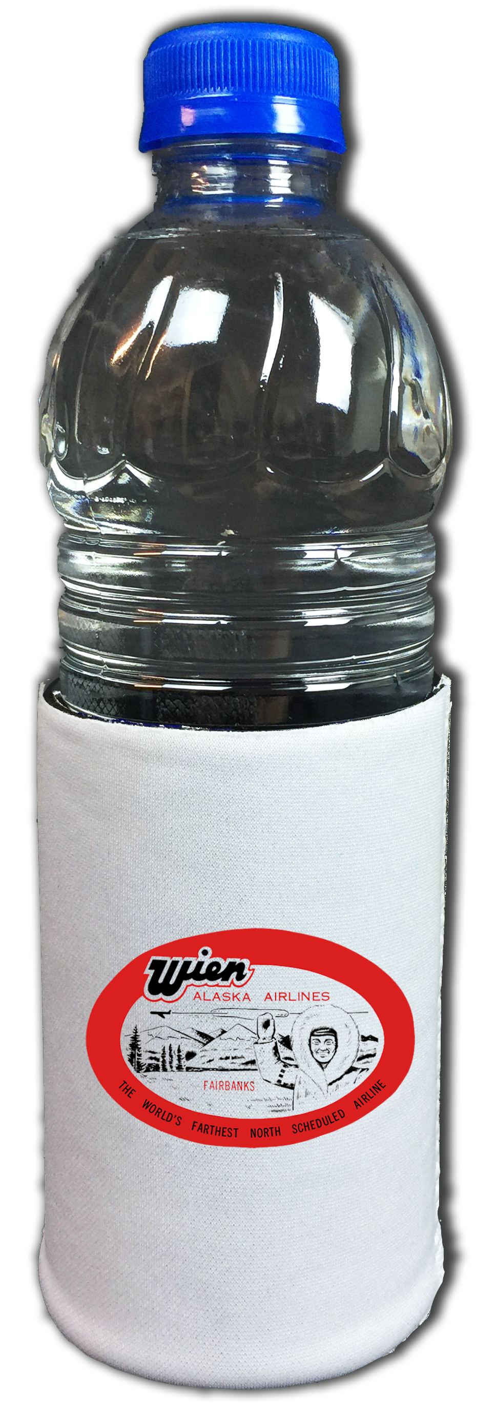 Wien Air Alaska 1960's Vintage Bag Sticker Beverage Wrap