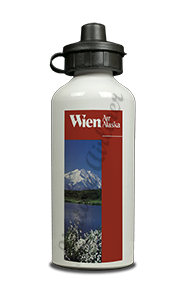 Wien Air Timetable Cover Aluminum Water Bottle
