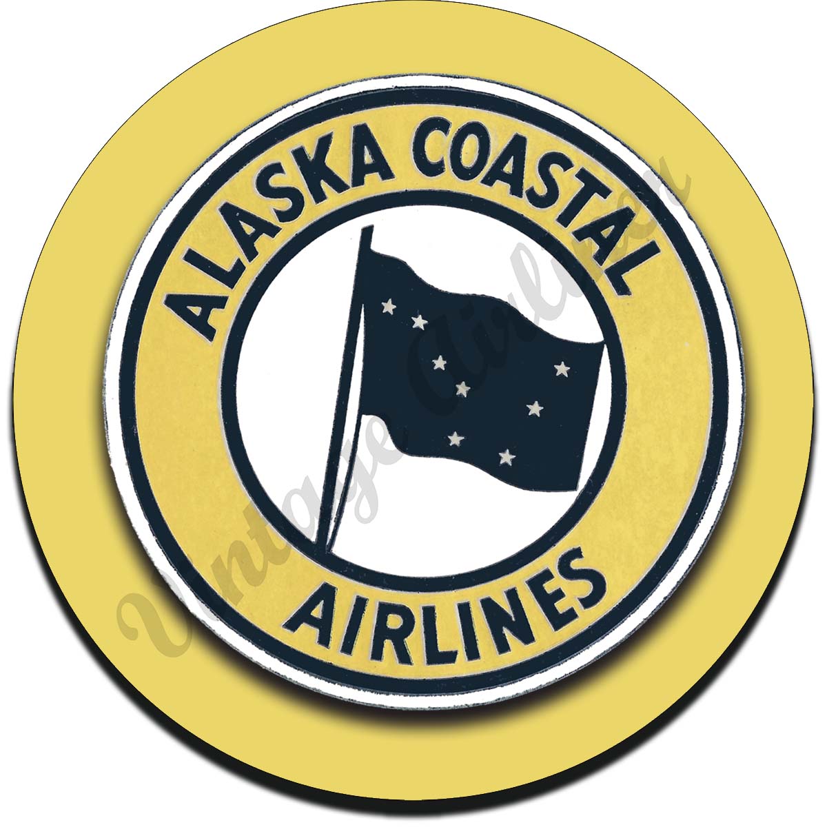 Alaska Coastal Airlines Sandstone Coaster