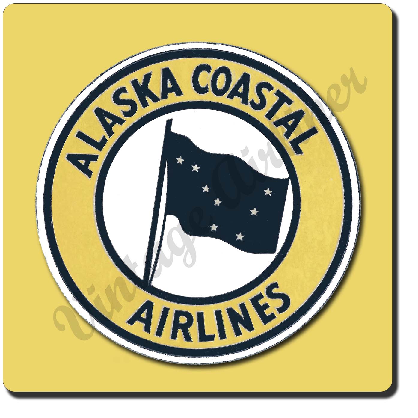 Alaska Coastal Airlines Sandstone Coaster