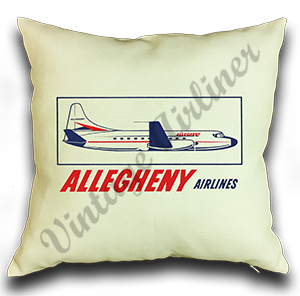 Allegheny Airlines 1960's Linen Pillow Case Cover