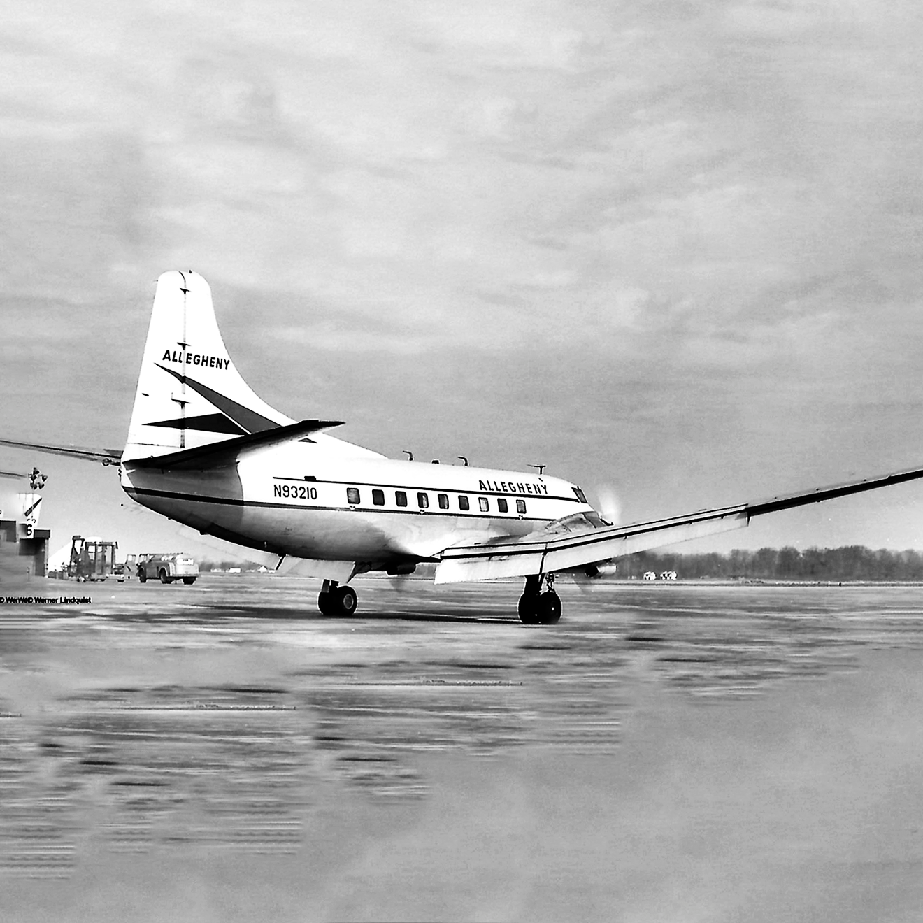 Allegheny Vintage Black and White Square Sandstone Coaster