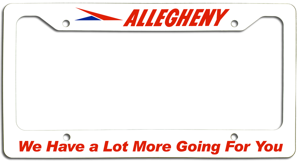 Allegheny Airlines A Lot More Going for You License Plate Frame