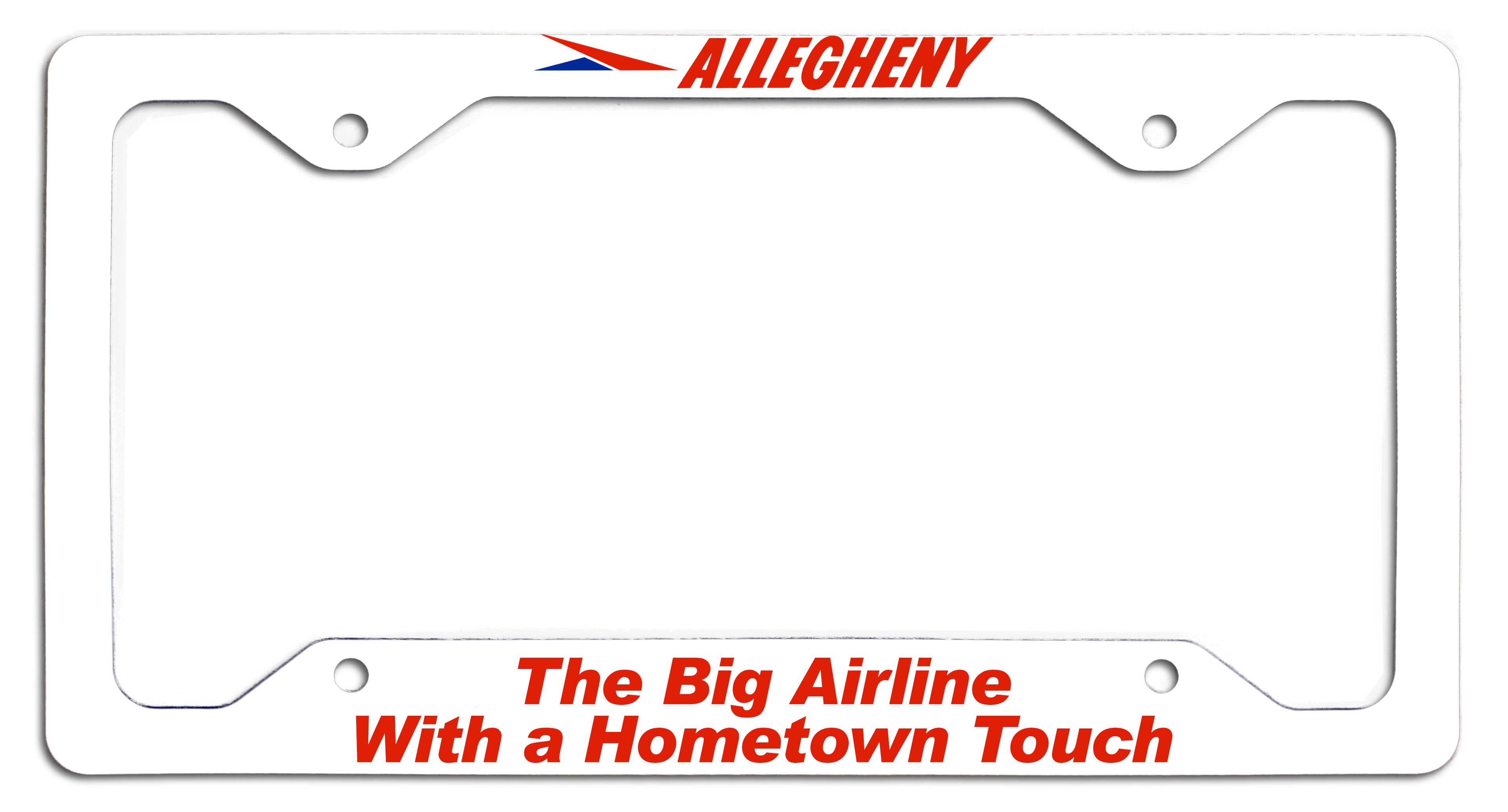 Allegheny Airlines Hometown Touch License Plate Frame