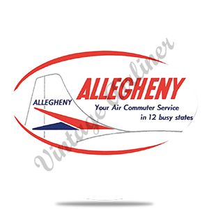 Allegheny Airlines Vintage Round Sandstone Coaster