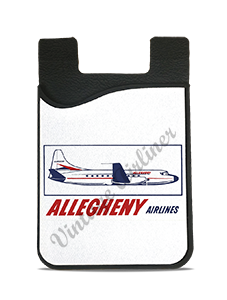 Allegheny Airlines 1960's Vintage Bag Sticker Card Caddy