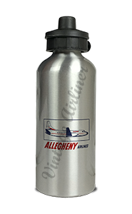 Allegheny 1960's Vintage Bag Sticker Aluminum Water Bottle