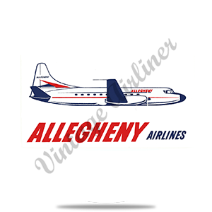 Allegheny Airlines 1960's Round Sandstone Coaster