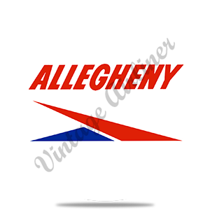 Allegheny Airlines Old Logo Round Sandstone Coaster