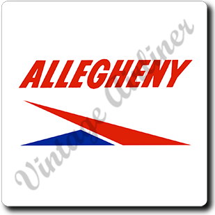 Allegheny Airlines Old Logo Square Sandstone Coaster