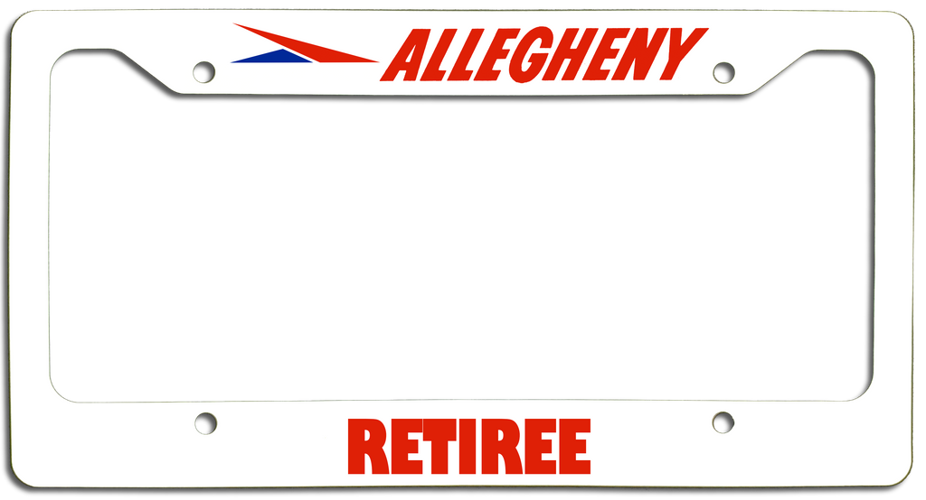 Allegheny Airlines Retiree License Plate Frame