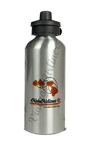 Aloha Airlines Bag Sticker Aluminum Water Bottle