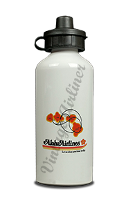 Aloha Airlines Bag Sticker Aluminum Water Bottle