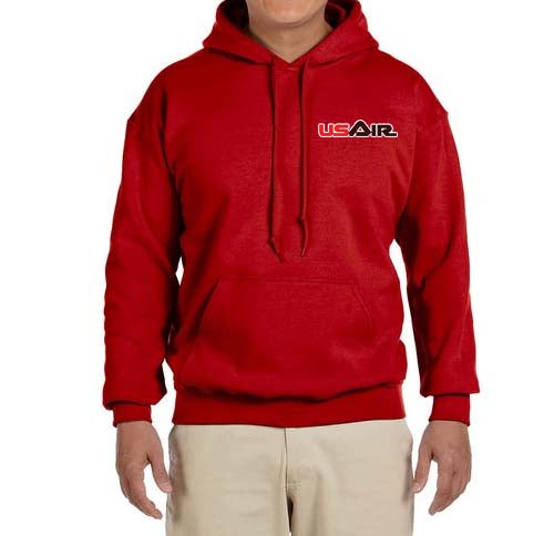 US Air Red Logo (1979-1989) Hooded Sweatshirt Embroidered