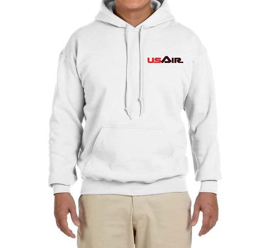 US Air Red Logo (1979-1989) Hooded Sweatshirt Embroidered